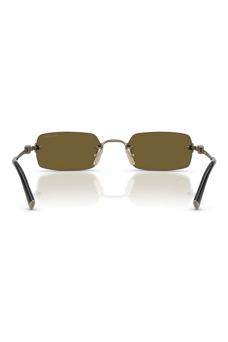 52mm Rectangular Sunglasses, Alternate, color, OLD GOLD / DARK BROWN