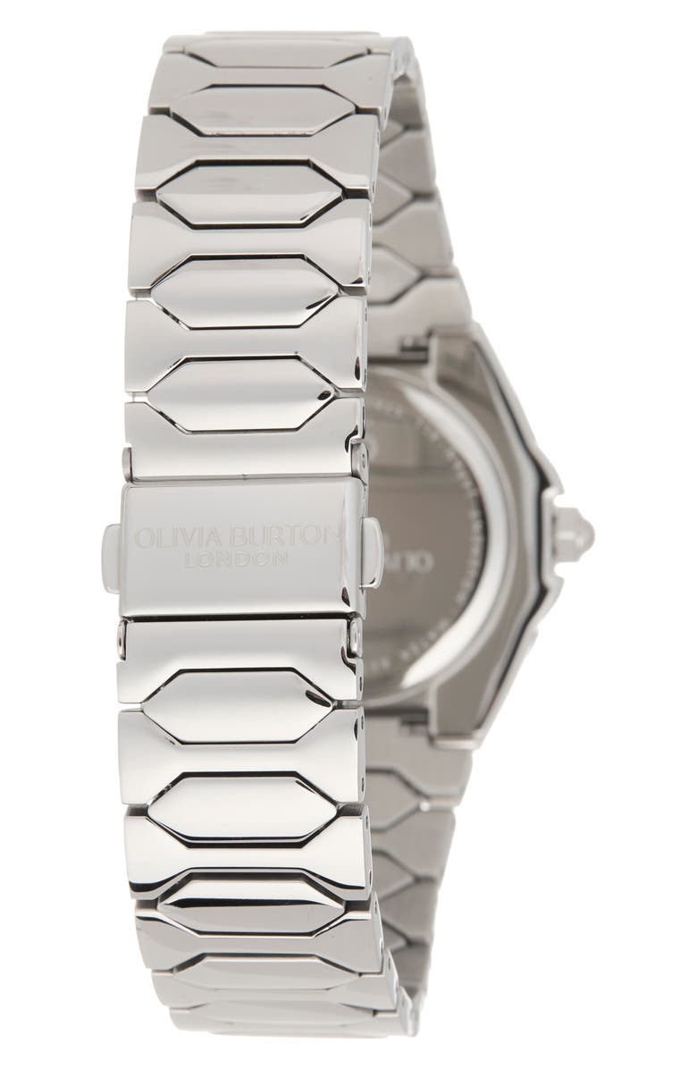 Olivia Burton Lustre Stainless Steel Bracelet Watch, 34mm, Alternate, color, Black