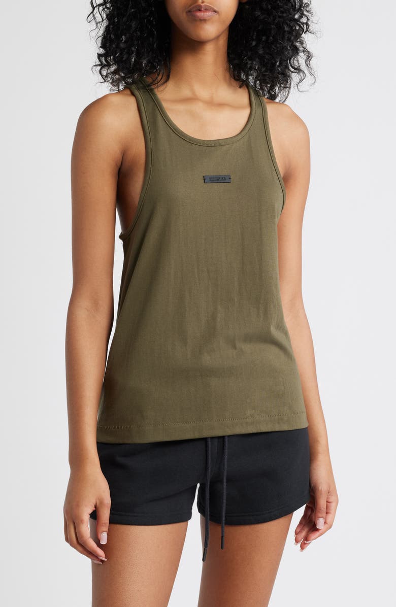 Fear of God Essentials Logo Cotton Blend Tank, Main, color,