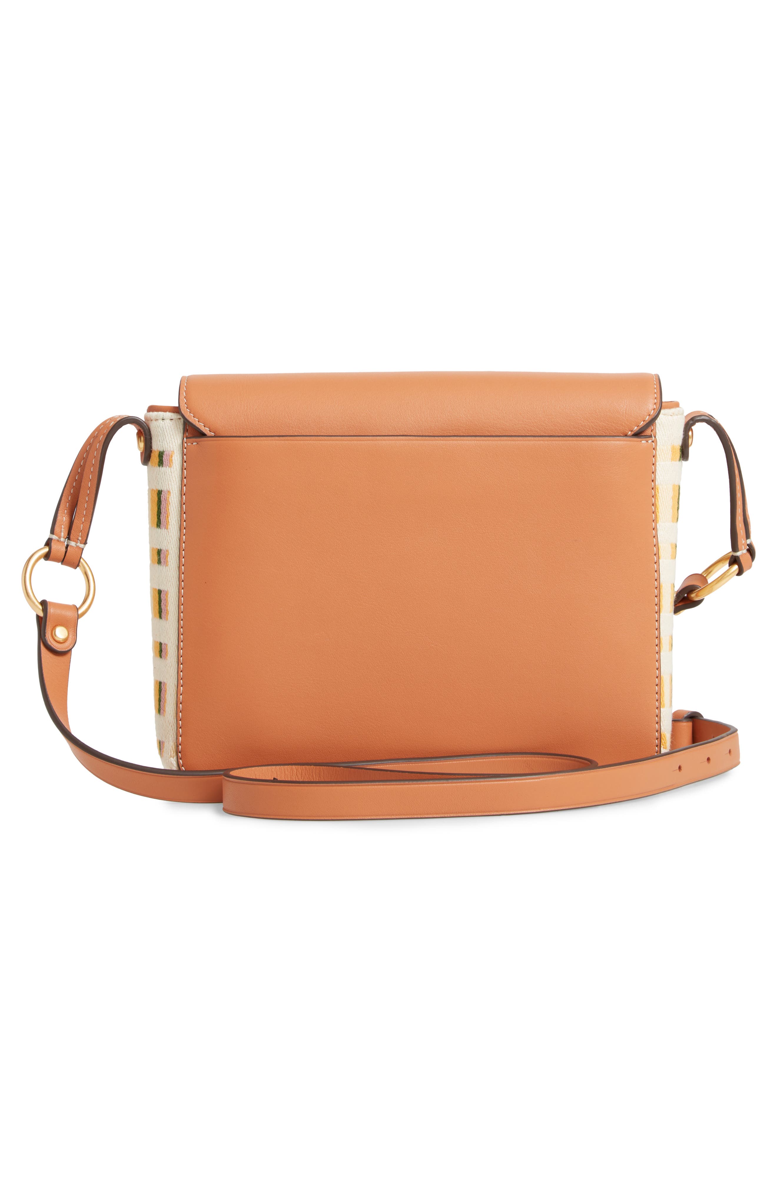 Tory Burch Miller Stripe Crossbody Bag, Alternate, color, Striped Plaid Double Weave