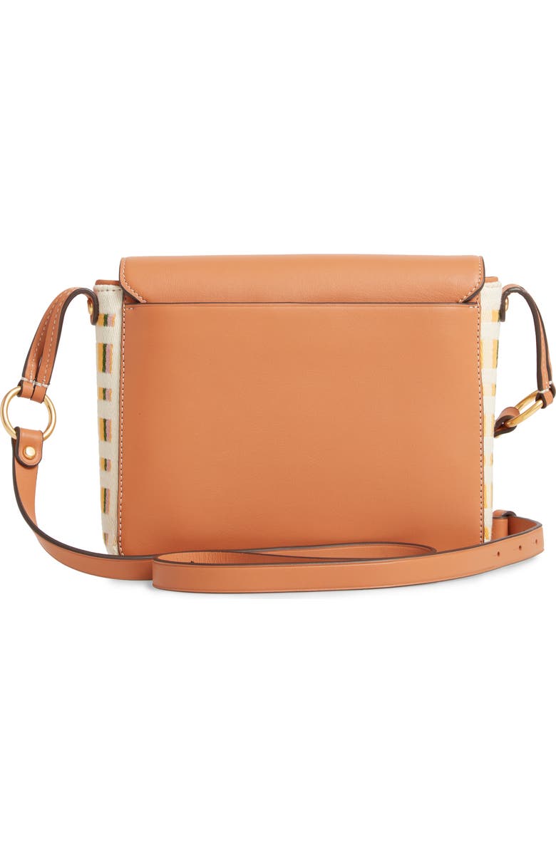 Tory Burch Miller Stripe Crossbody Bag, Alternate, color, Striped Plaid Double Weave