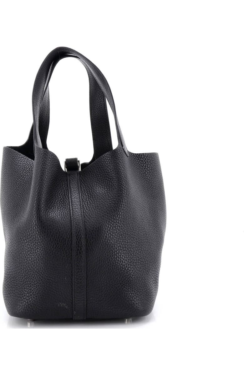 Pre-Owned Hermes Picotin Lock Bag Clemence MM, Alternate, color, Noir