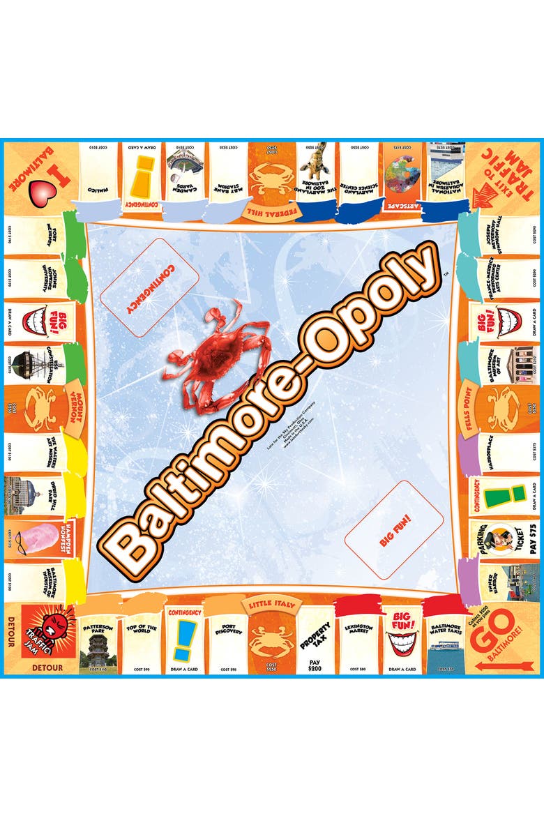 Baltimoreopoly Monopoly Board Game, Alternate, color, Multicolored