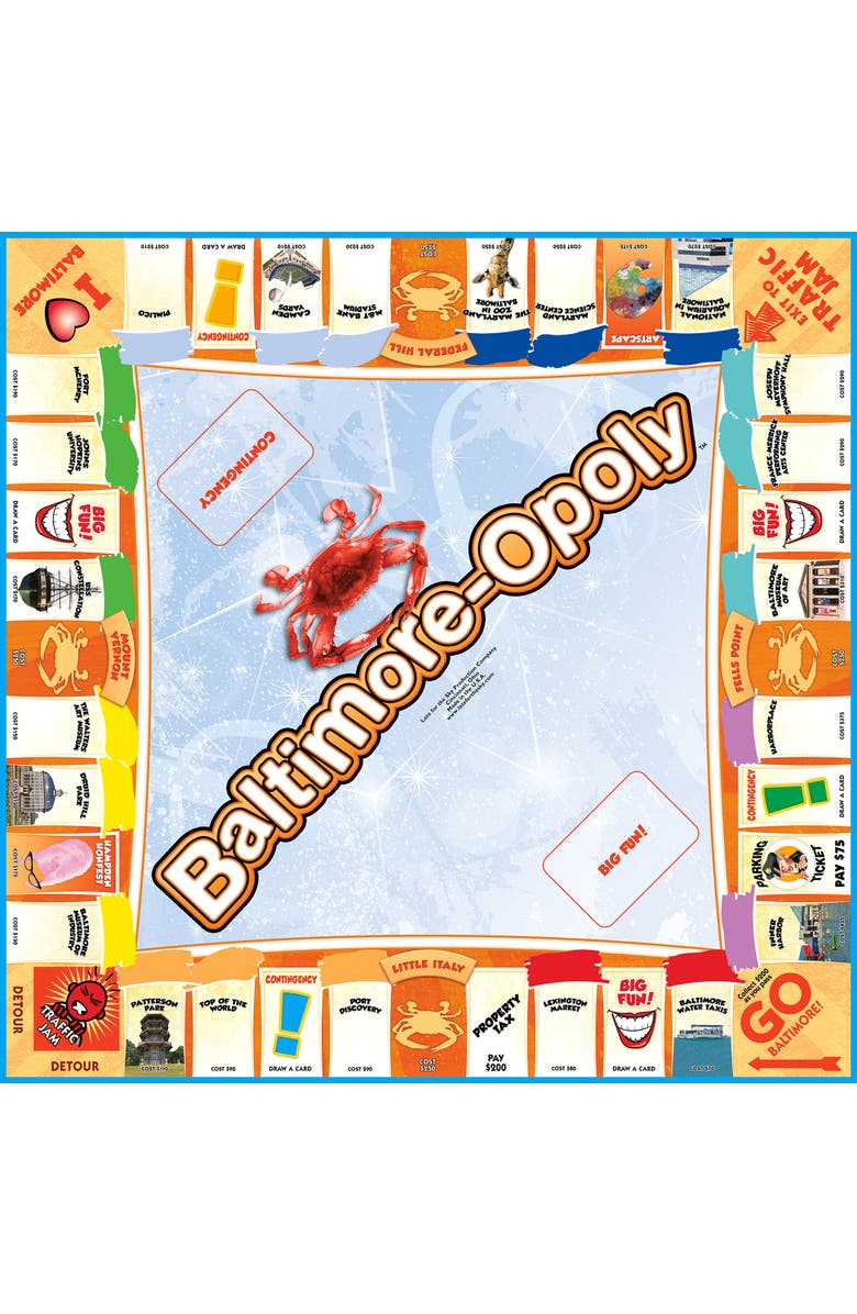 Late for the Sky Baltimoreopoly Monopoly Board Game, Alternate, color, 