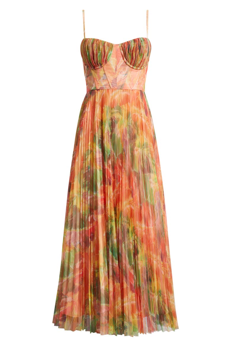 Pleated Cocktail Dress, Alternate, color, MULTI