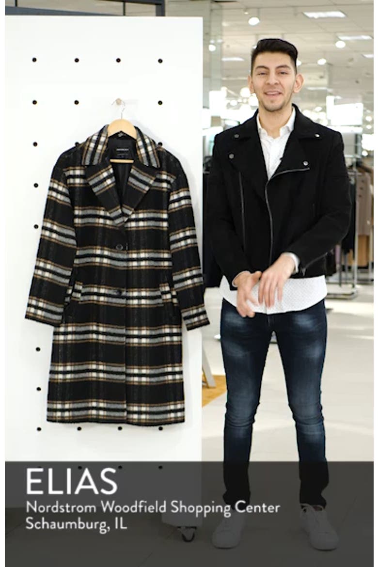 Longline Plaid Coat (Nordstrom Exclusive) video