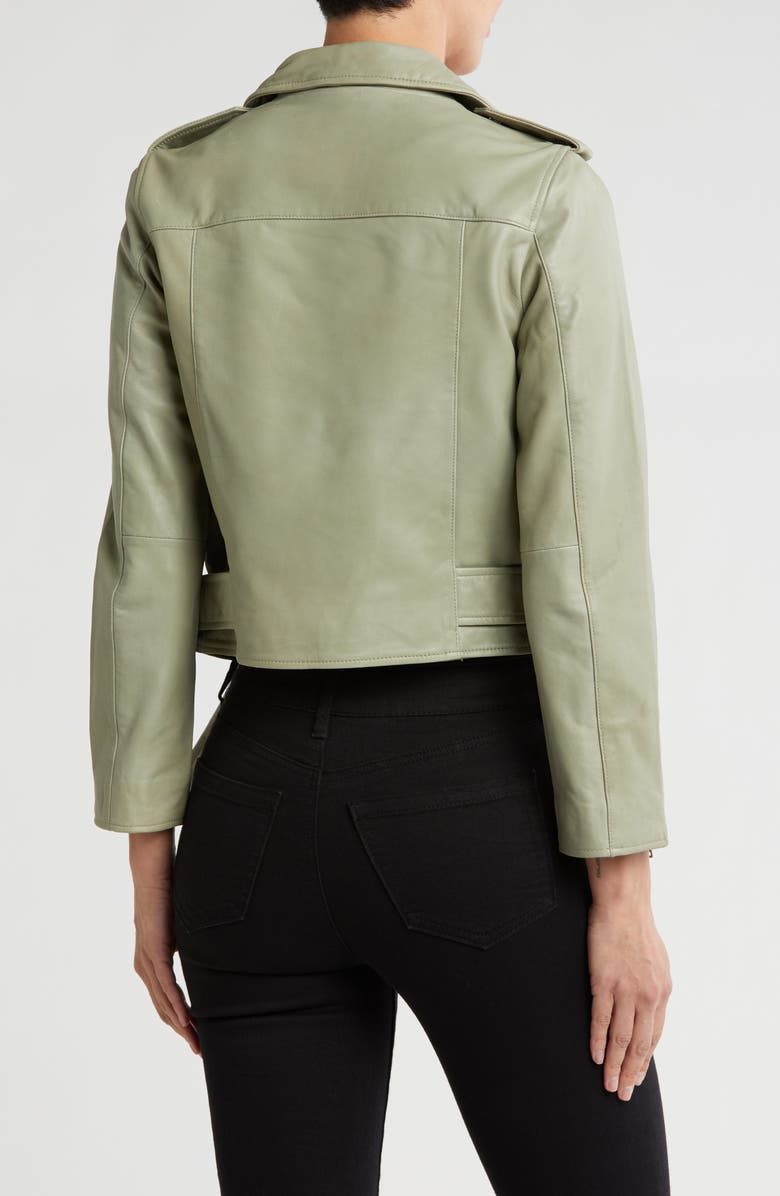 AllSaints Balfern Leather Biker Jacket, Alternate, color,
