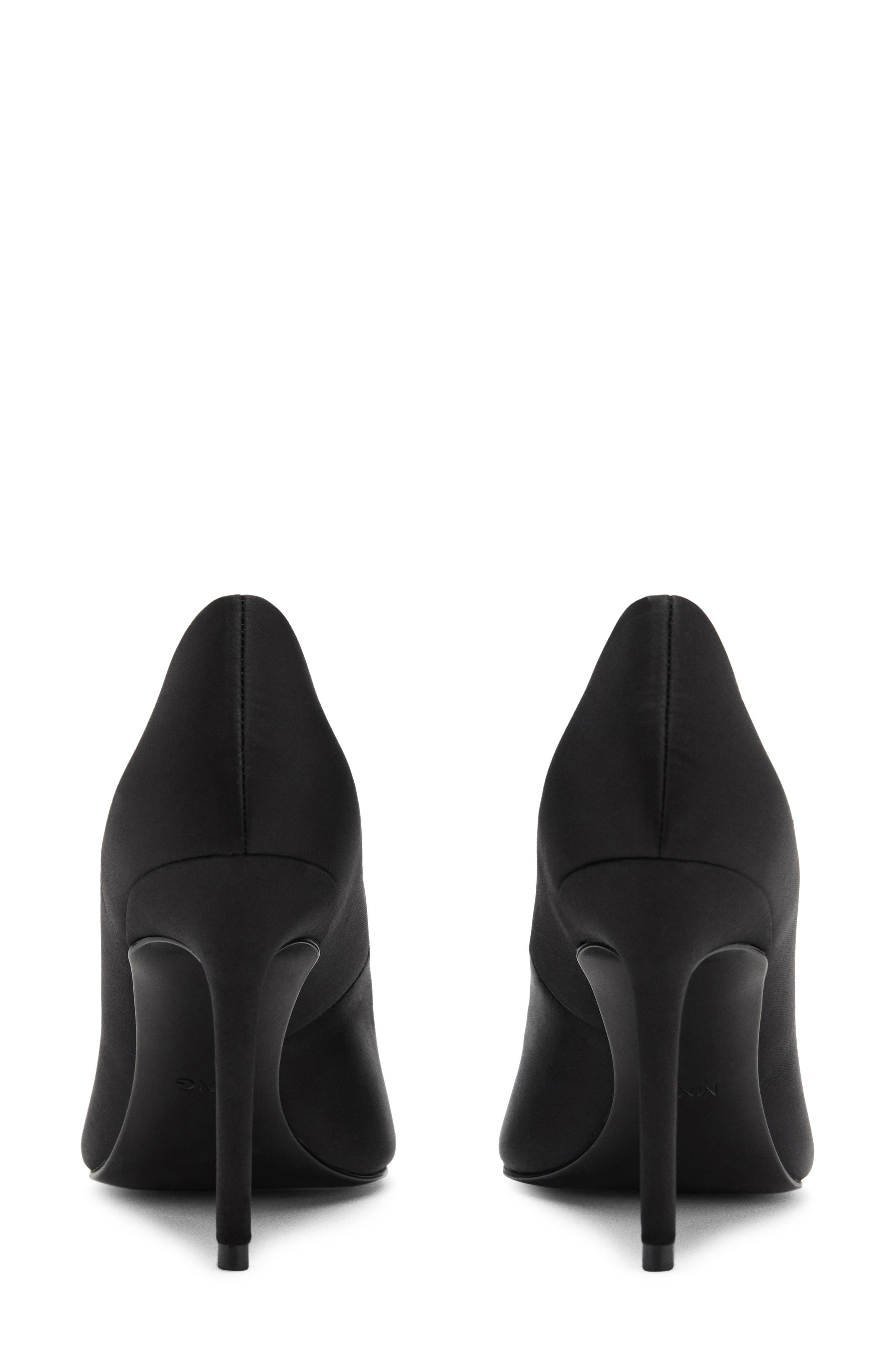 MANGO Buckle Pointed Toe Pump, Alternate, color, Black