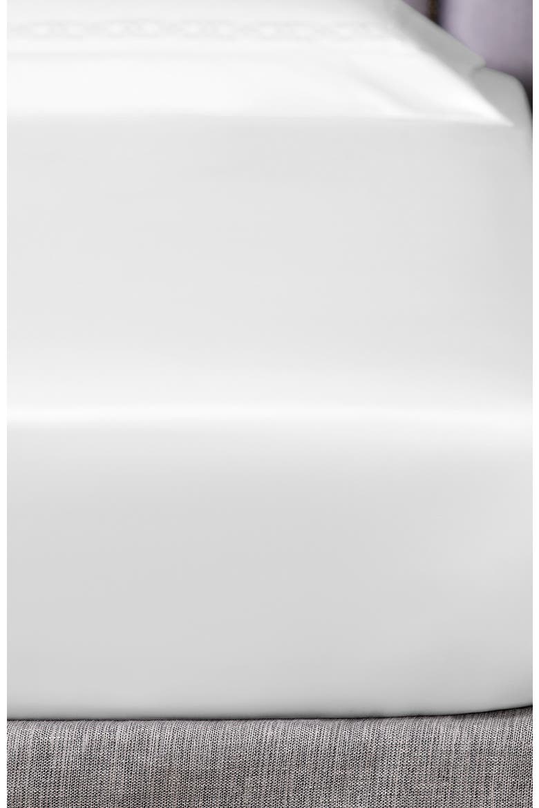 Mia Fitted Sheet, Alternate, color, White