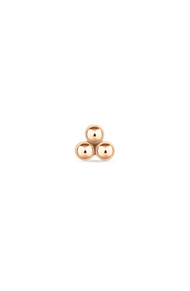 MARIA TASH Ball Trinity Single Threader Stud Earring, Alternate, color, Rose Gold