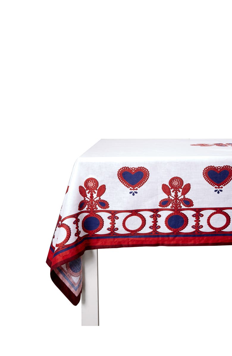 La DoubleJ Medium Tablecloth (180X280) Parnaveg Cuore Multicolor, Alternate, color, Parnaveg Cuore Multicolor