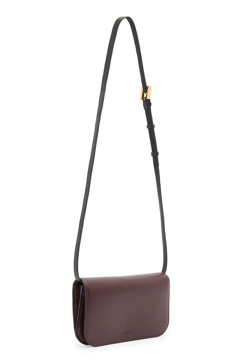 Maeve Leather Crossbody Wallet, Alternate, color, DARK RED