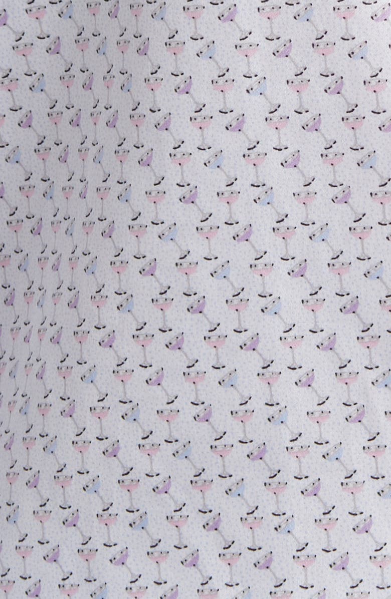 Johnston & Murphy Cocktail Print Cotton Button-Up Shirt, Alternate, color, 