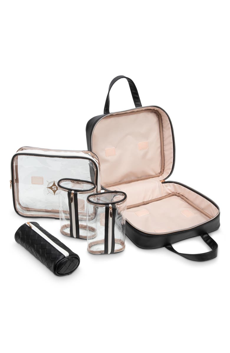 Stephanie Johnson Belize Raven Martha Large Briefcase Cosmetics Case, Alternate, color, Black