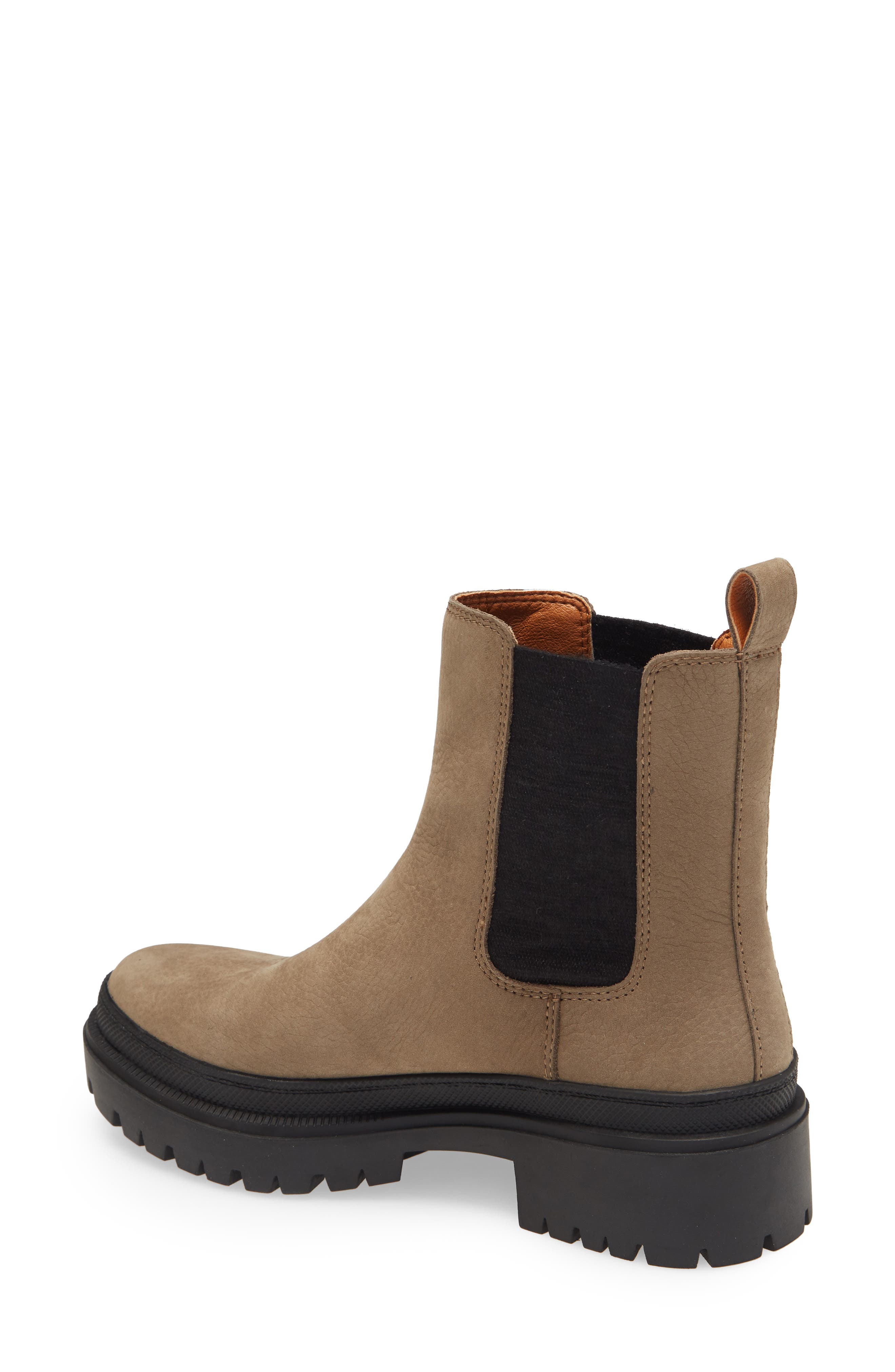 Ellerey Lug Leather Bootie, Alternate, color, PUTTY/ GREY NUBUCK LEATHER
