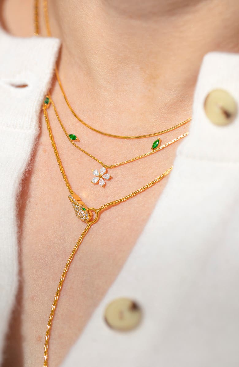 Girls Crew Viper Y-Necklace, Alternate, color, Gold