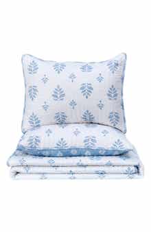 Woven & Weft French Floral Design Quilt & Sham Set