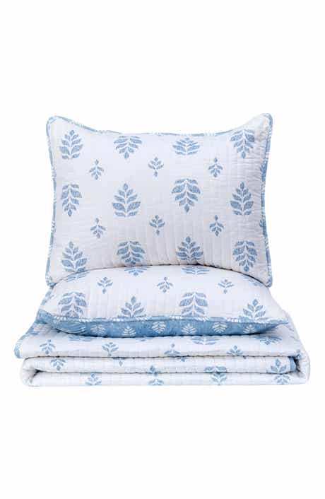 Woven & Weft French Floral Design Quilt & Sham Set