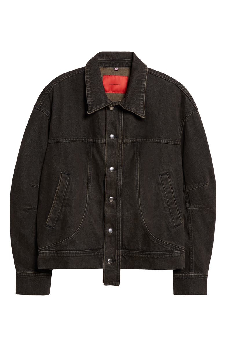 Eckhaus Latta EL Redux Painted Denim Jacket, Alternate, color, Stone