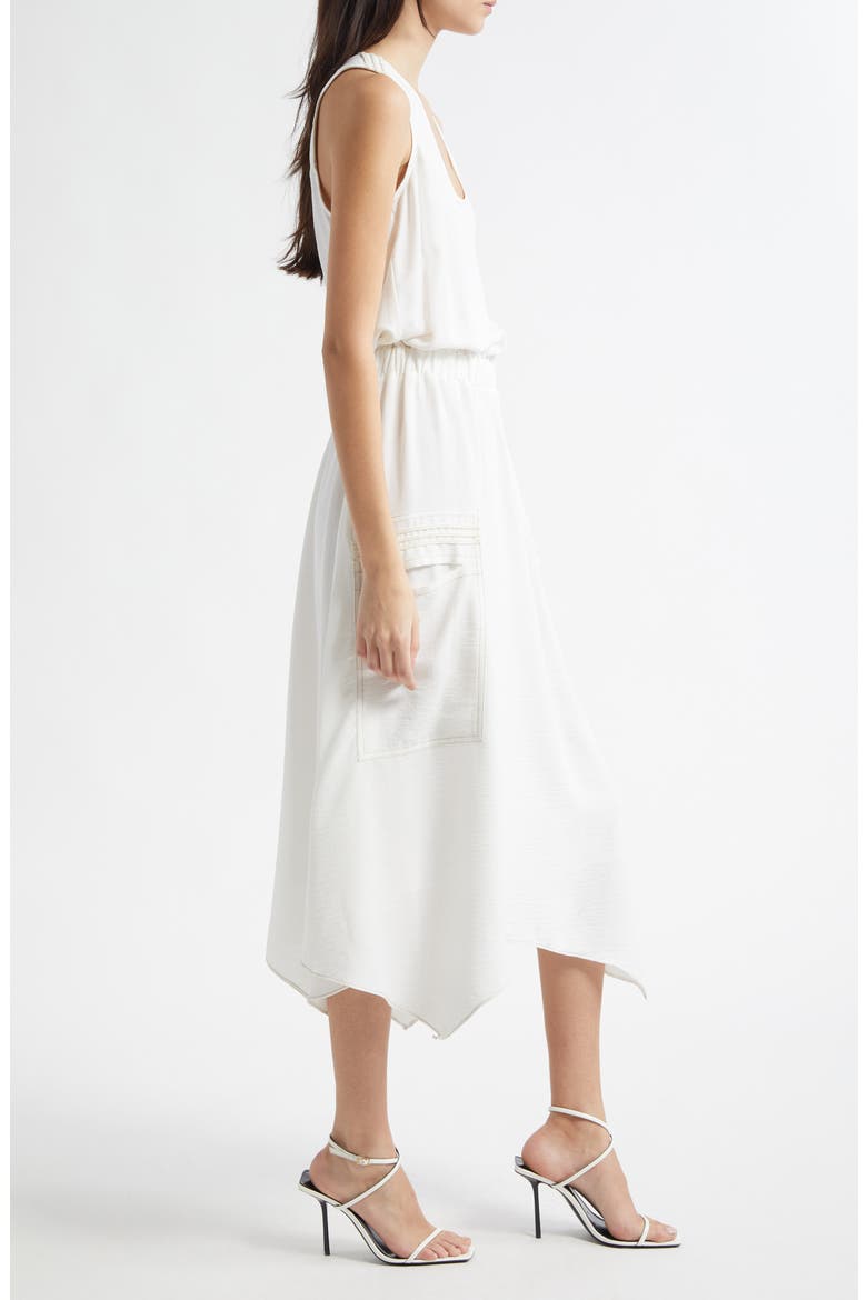 Hallie Sleeveless Handkerchief Hem Dress, Alternate, color, IVORY
