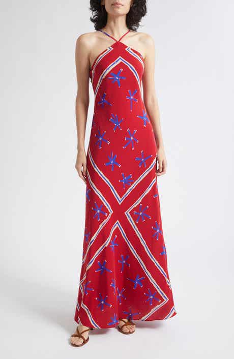 Cubism Halter Maxi Dress