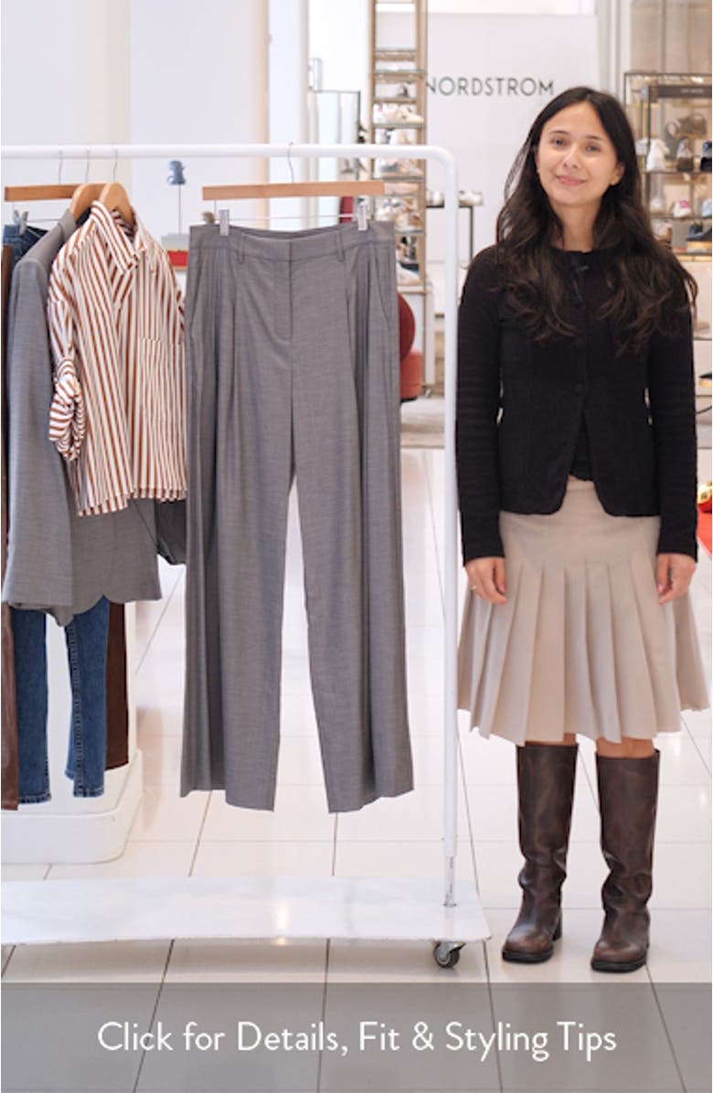 Next Didi Wool Blend Wide Leg Pants, sales video thumbnail