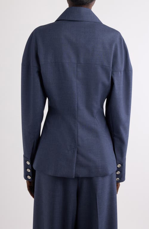 Givenchy Double-breasted Buttoned Blazer In Denim Blue