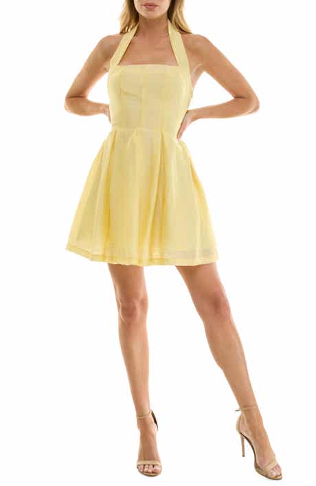 Halter Fit & Flare Minidress