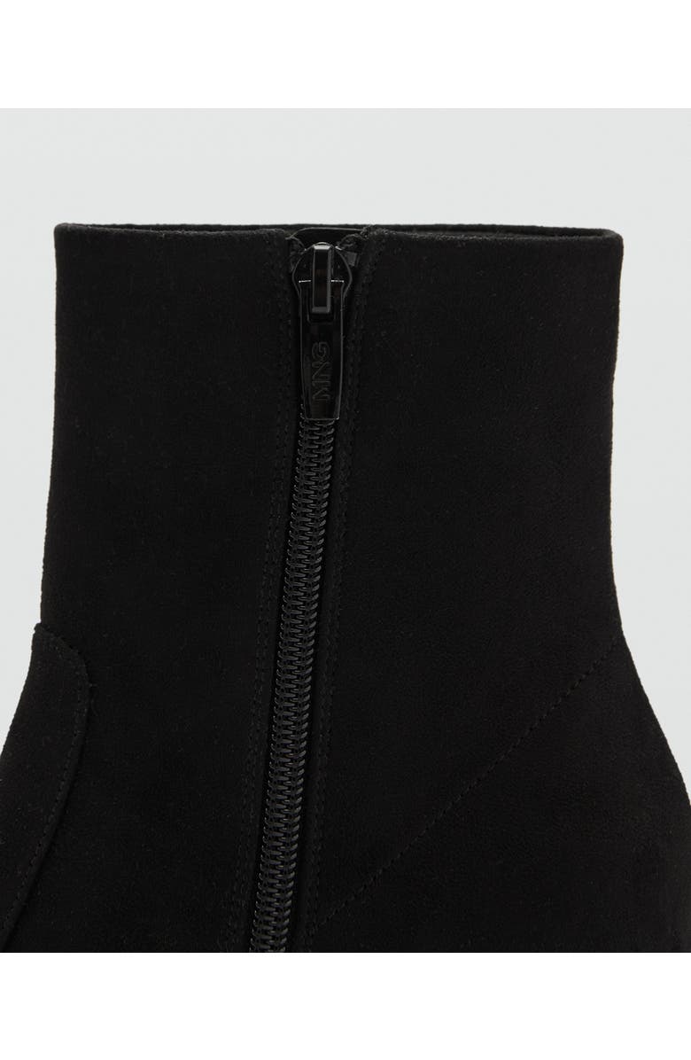 MANGO Faux Suede Block Heel Bootie, Alternate, color,