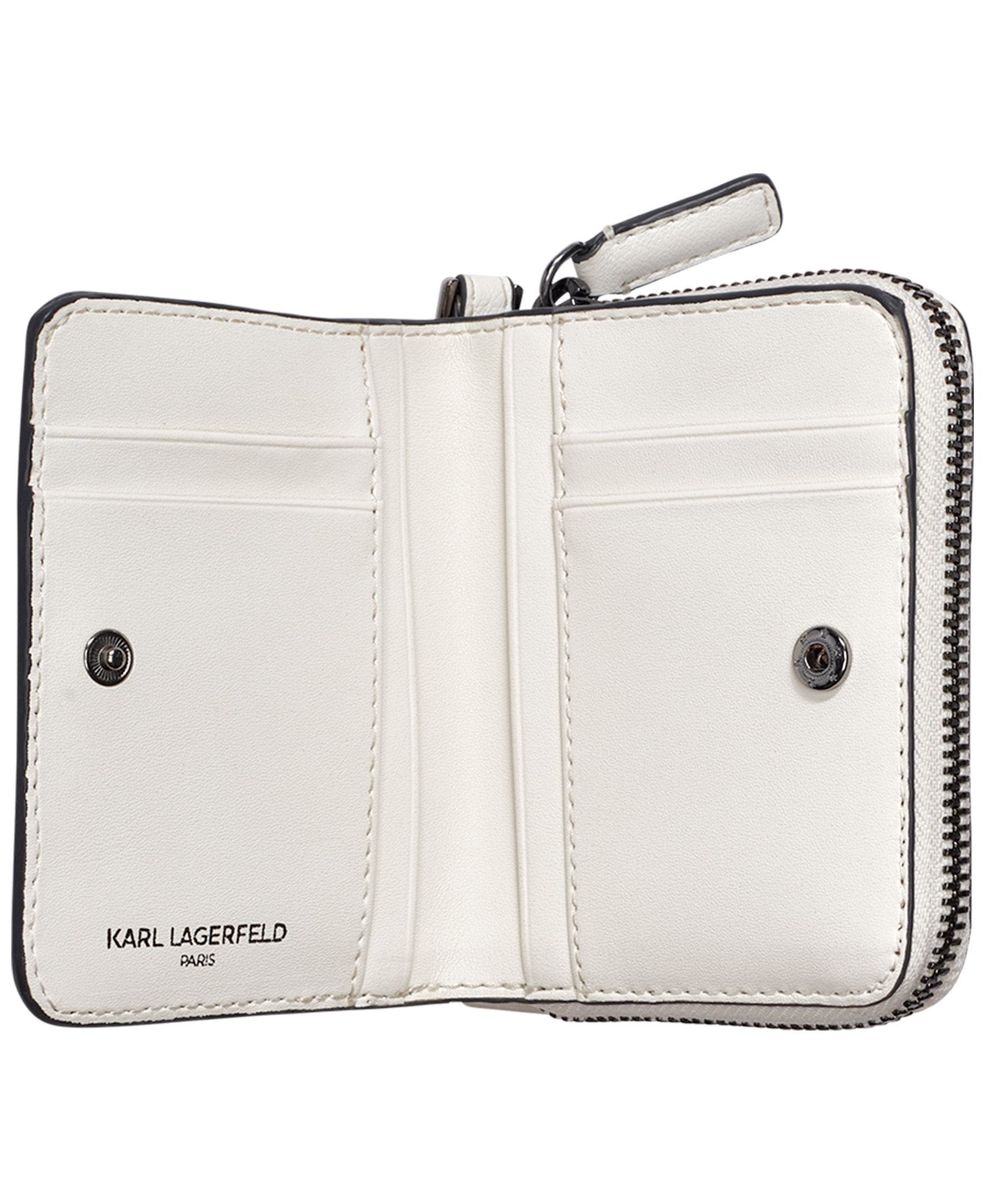 KARL LAGERFELD PARIS Meribel Wallet, Alternate, color, Winter White