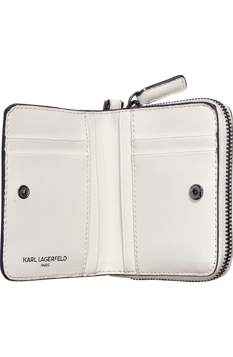 KARL LAGERFELD PARIS Meribel Wallet, Alternate, color, Winter White