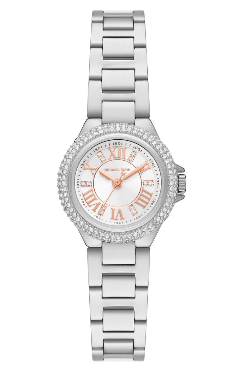 Michael Kors Petite Camille Pavé Bezel Bracelet Watch, 26mm, Main, color, 