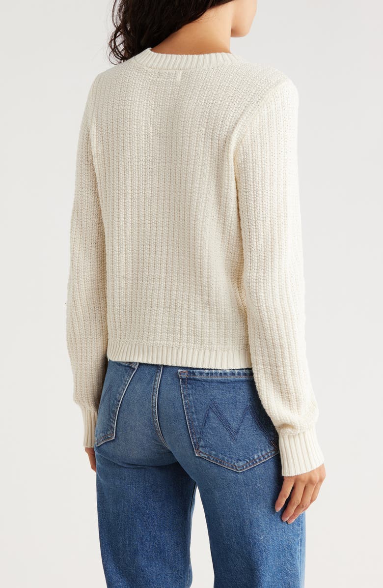 Blu Pepper Button Front Cardigan, Alternate, color, Cream