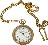 Peugeot 14K Gold Plated Vintage Open Face Pocket Watch- 42MM