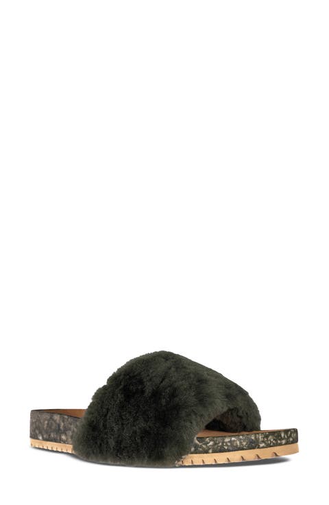 San Ysidro Genuine Shearling Slide Sandal (Women)