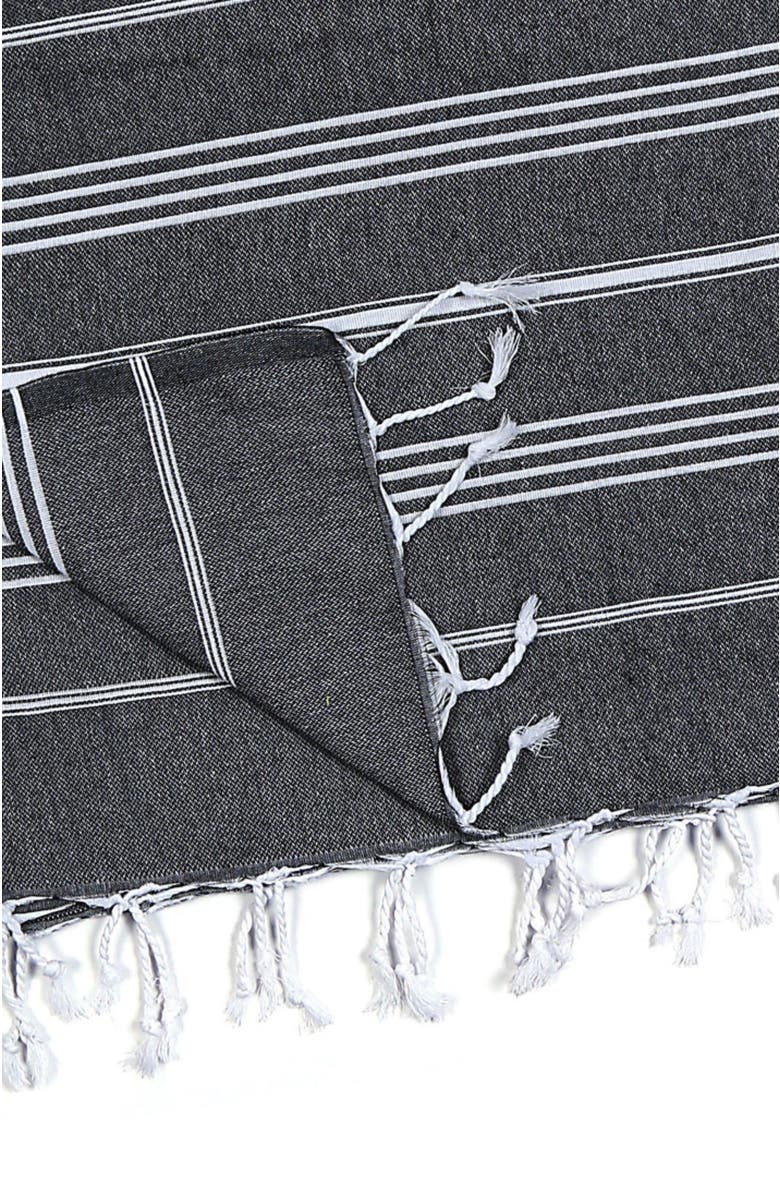 Eco Hilana Pure Series Sustainable Turkish Towel, Alternate, color, Black