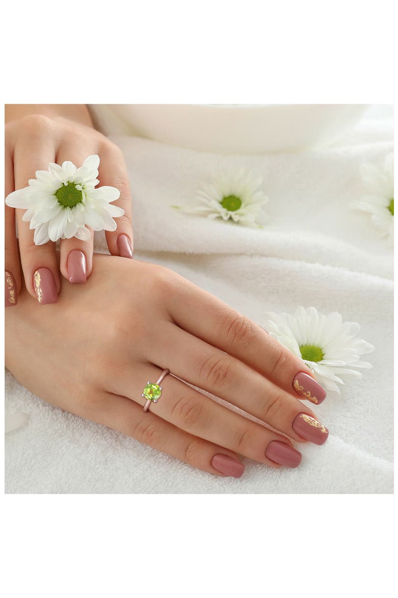 Peridot Solitaire Ring, Alternate, color, GREEN
