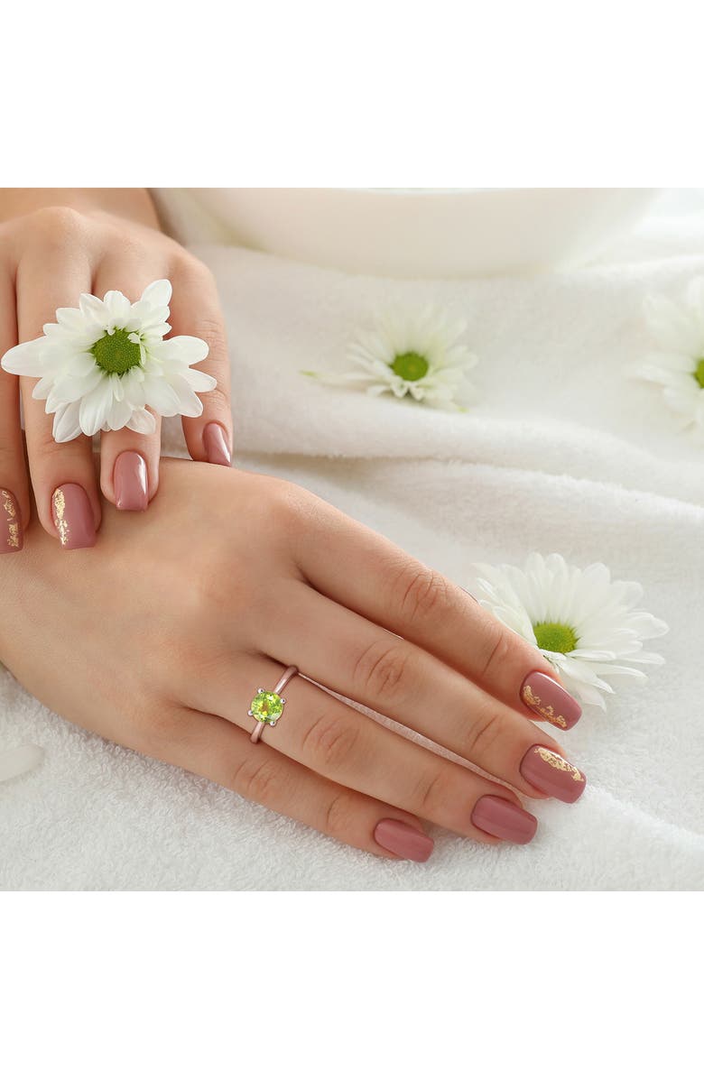 DELMAR Peridot Solitaire Ring, Alternate, color, Green