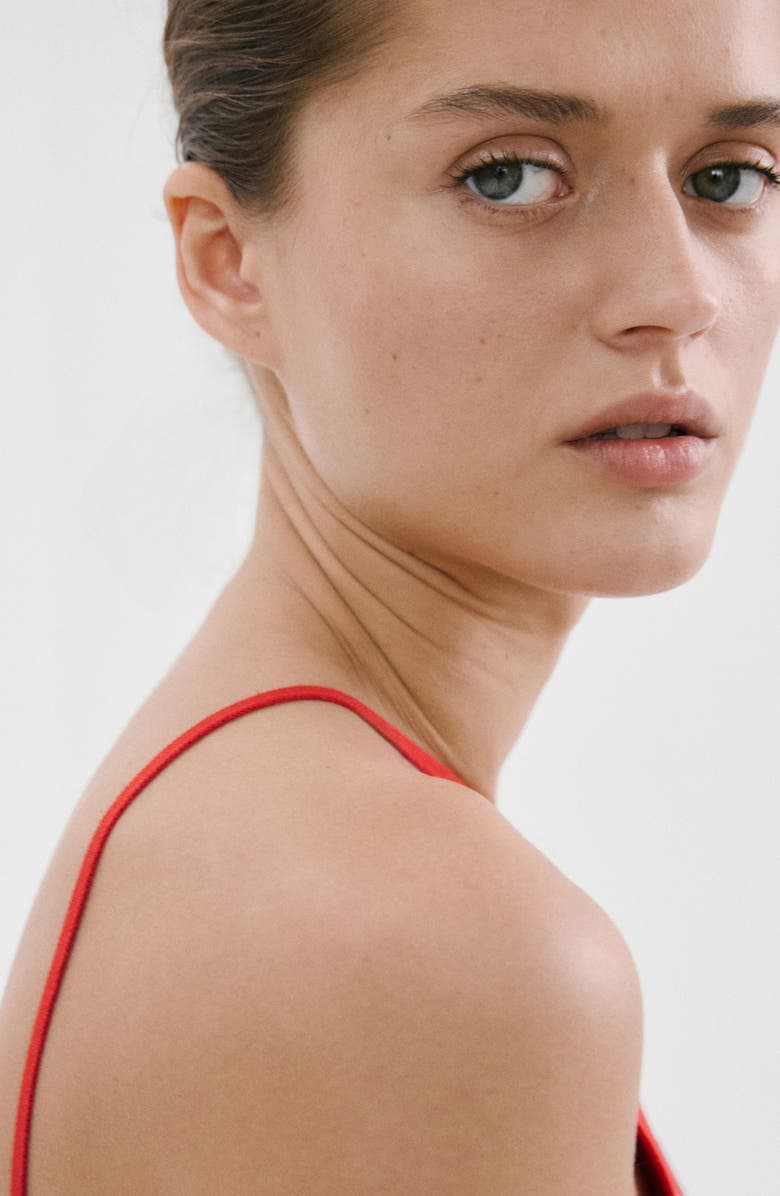 MANGO Embellished High Neck Minidress, Alternate, color, 