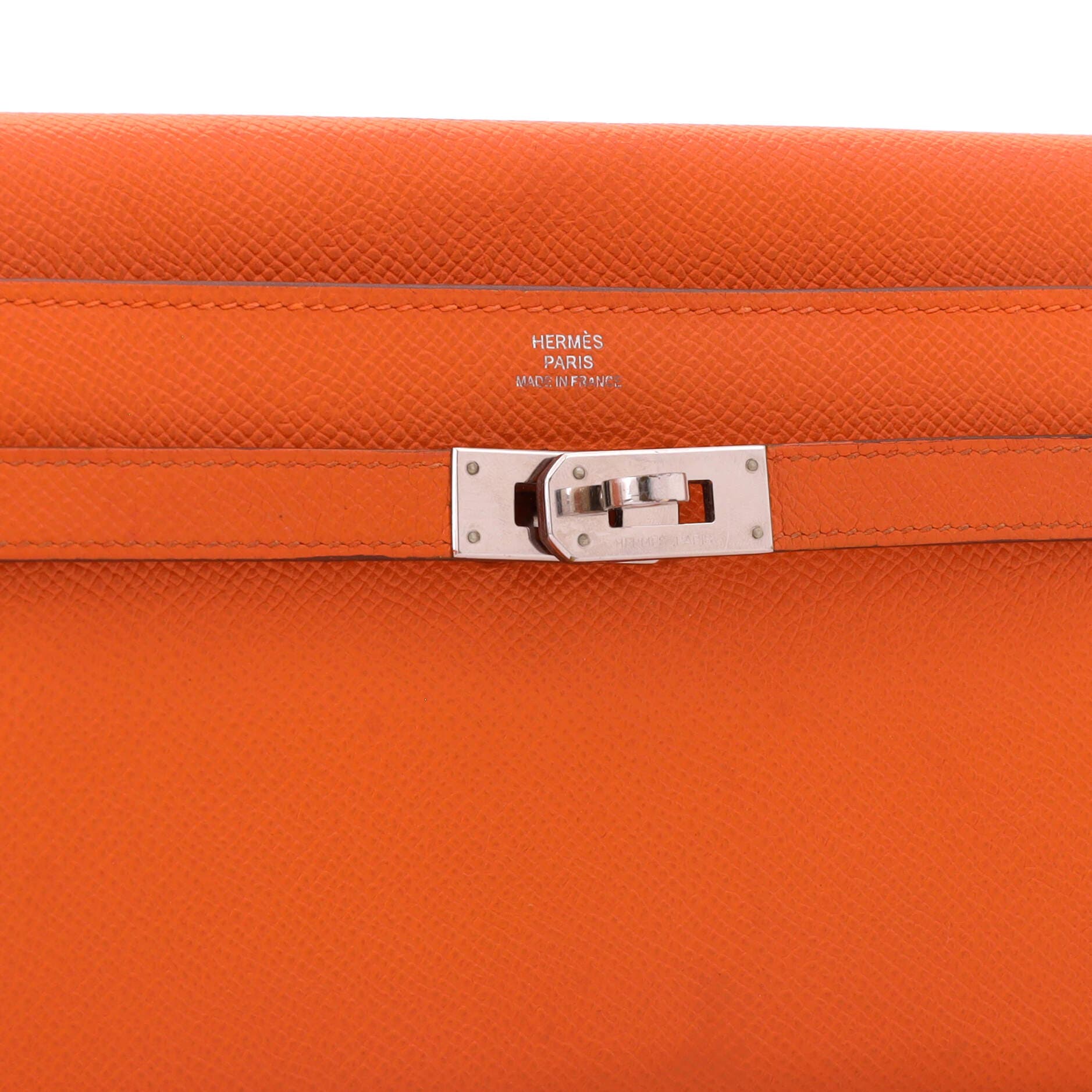 Kelly Wallet Epsom Long, Alternate, color, Orange