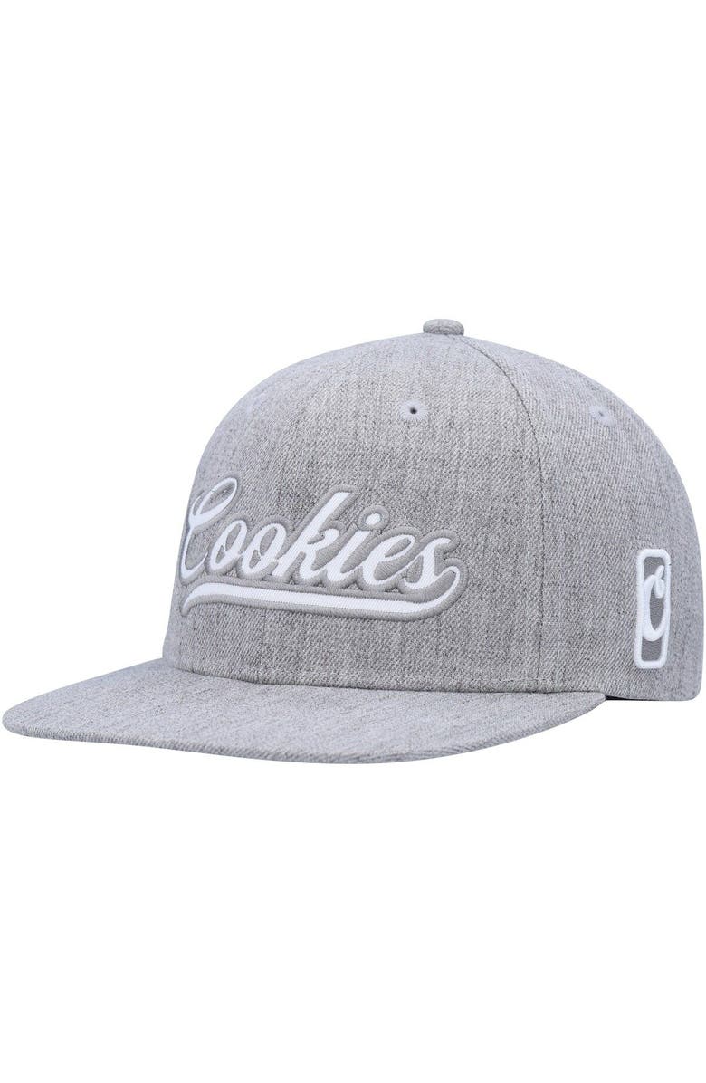 Cookies Men's Cookies Heather Gray Pack Talk Snapback Hat, Main, color,