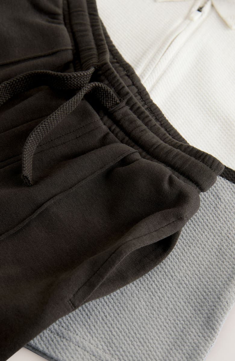 NEXT Kids' Colorblock Cotton Polo & Piped Joggers Set, Alternate, color, White