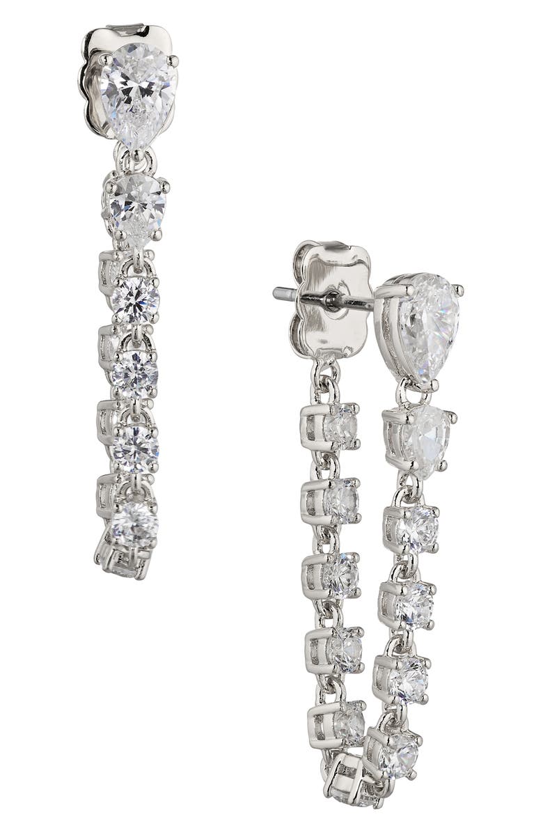 Nadri Invitation Only Front/Back Earrings, Main, color,