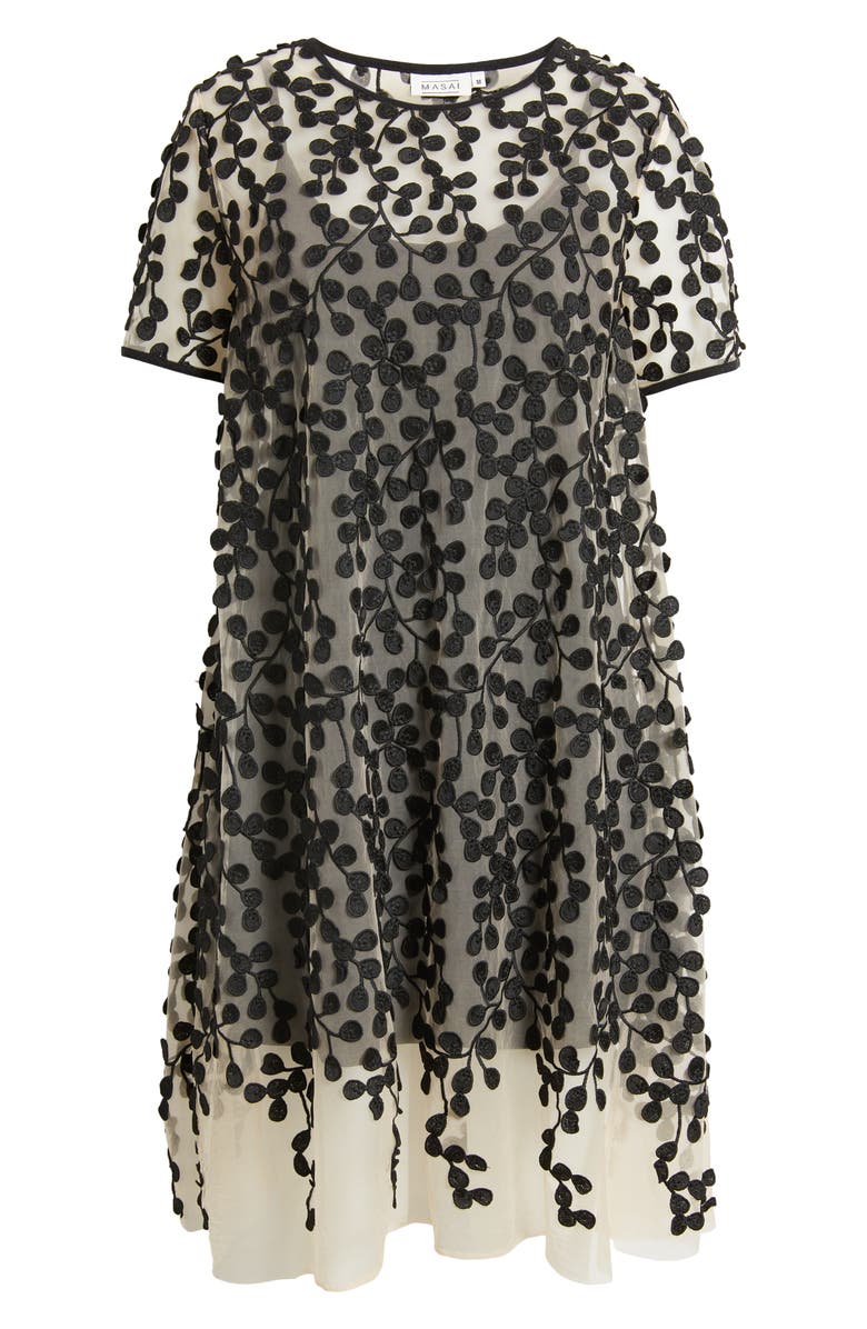 Masai Copenhagen Najaf Vine Embroidery Shift Dress, Alternate, color,