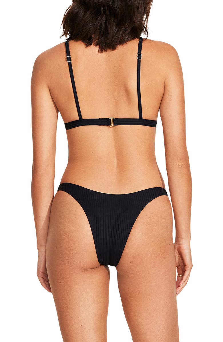 Vitamin A<sup>®</sup> California High Leg Bikini Bottoms, Alternate, color, Black