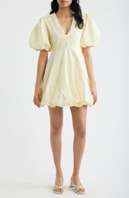 DELUC Palma Bubble Hem Cotton Poplin Dress