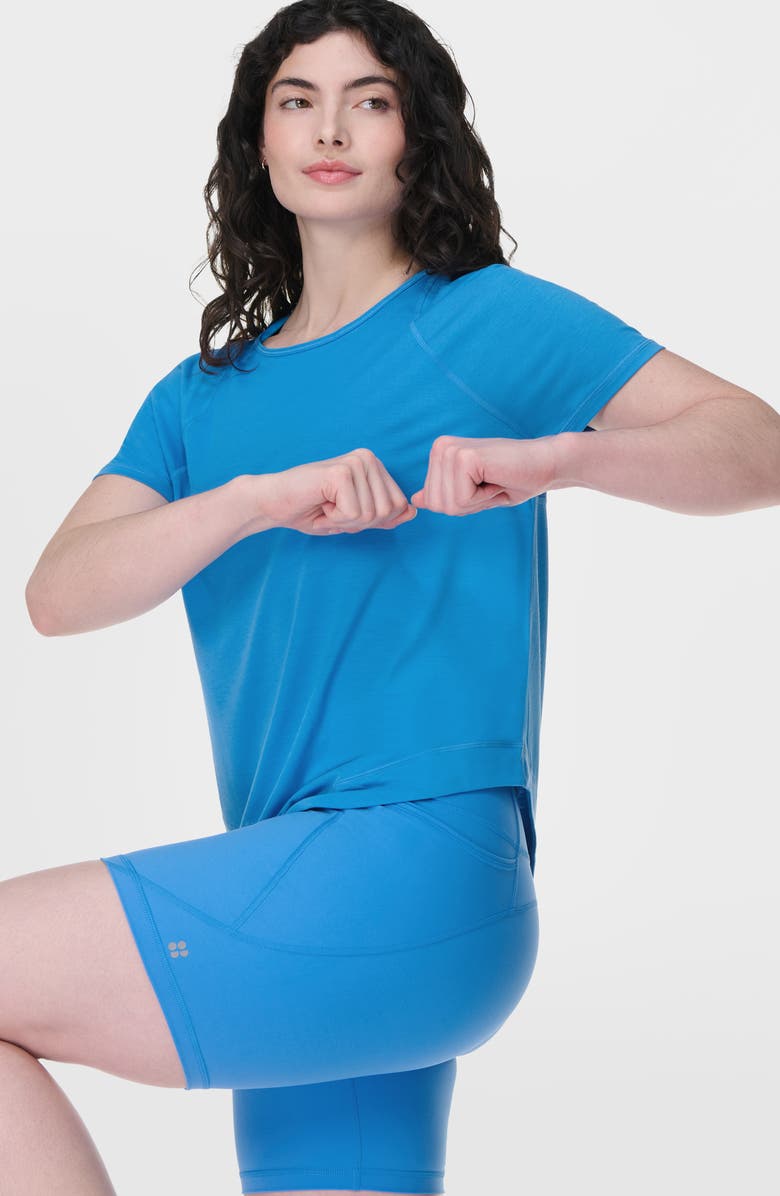 Sweaty Betty Power Pocket Bike Shorts, Alternate, color, Tidal Blue