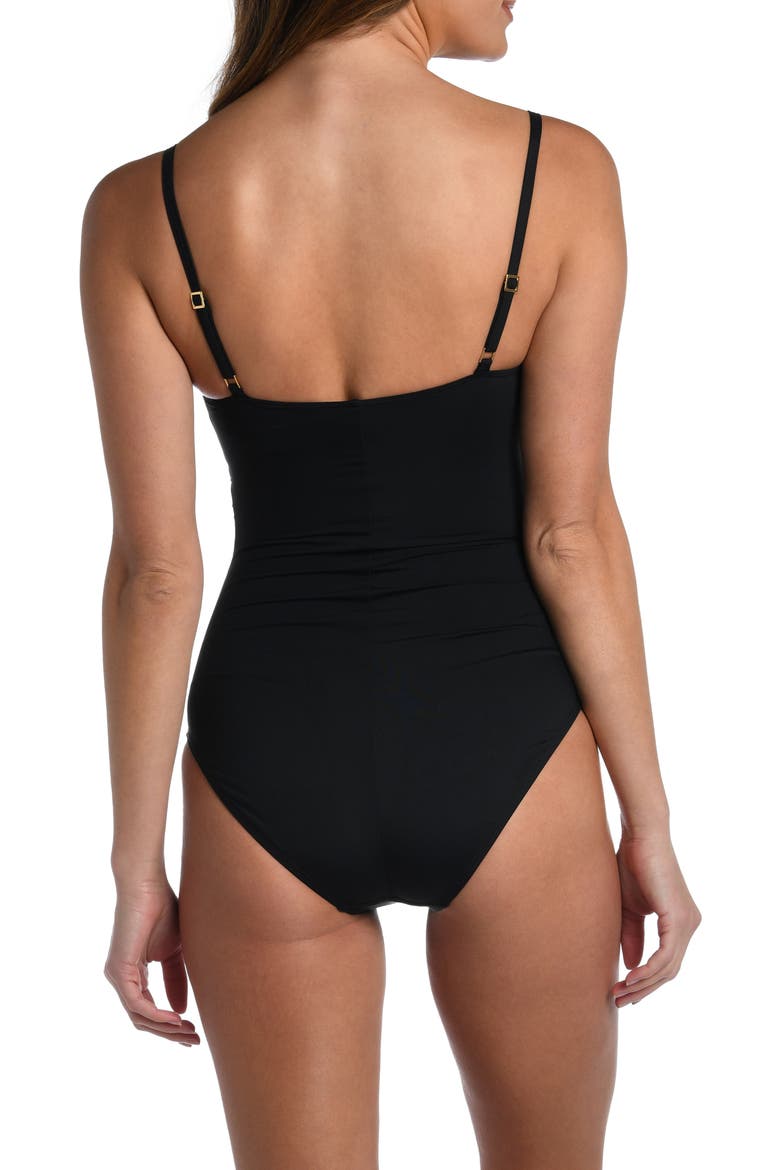 Island Goddess One-Piece Swimsuit, Alternate, color, BLACK