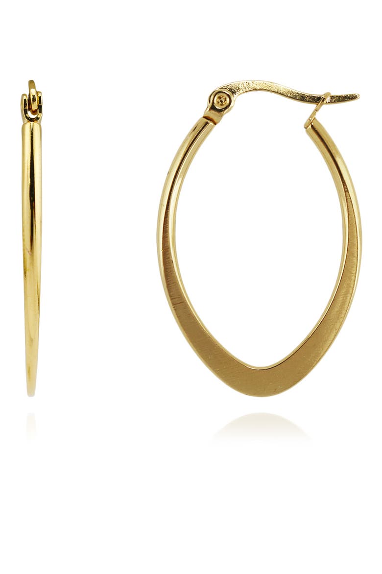 Oval Hoop Earrings, Main, color, GOLD