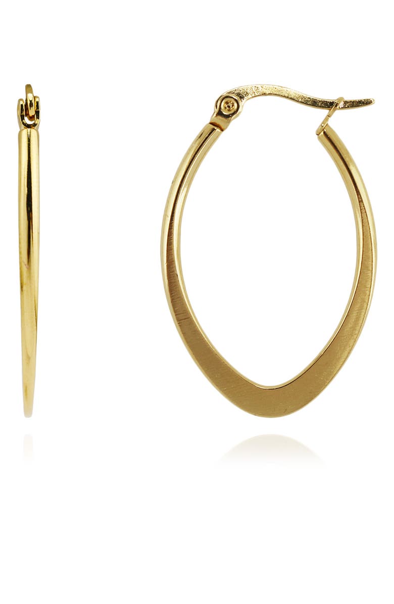 REBL Oval Hoop Earrings, Main, color, Gold